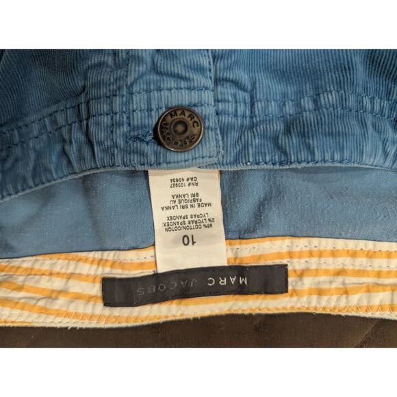 Pretty light blue courteroy patched midi skirt by Marc Jacobs size 10 - Picture 3 of 6